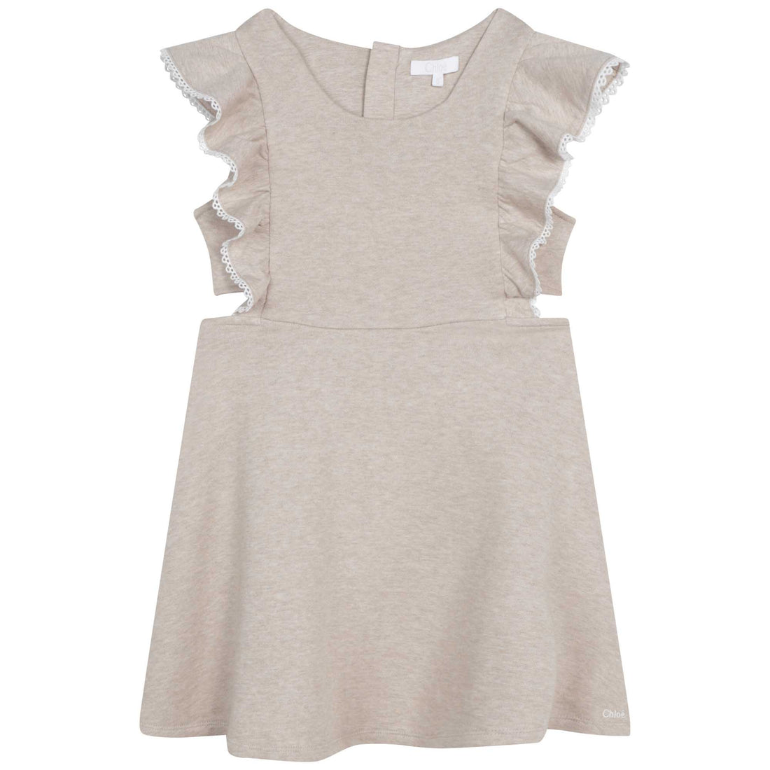 Chloe Beige Marl Short Sleeved Dress