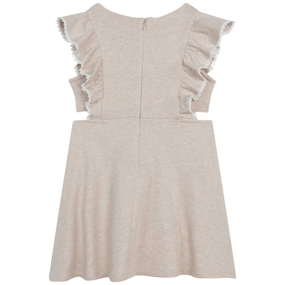 Chloe Beige Marl Short Sleeved Dress