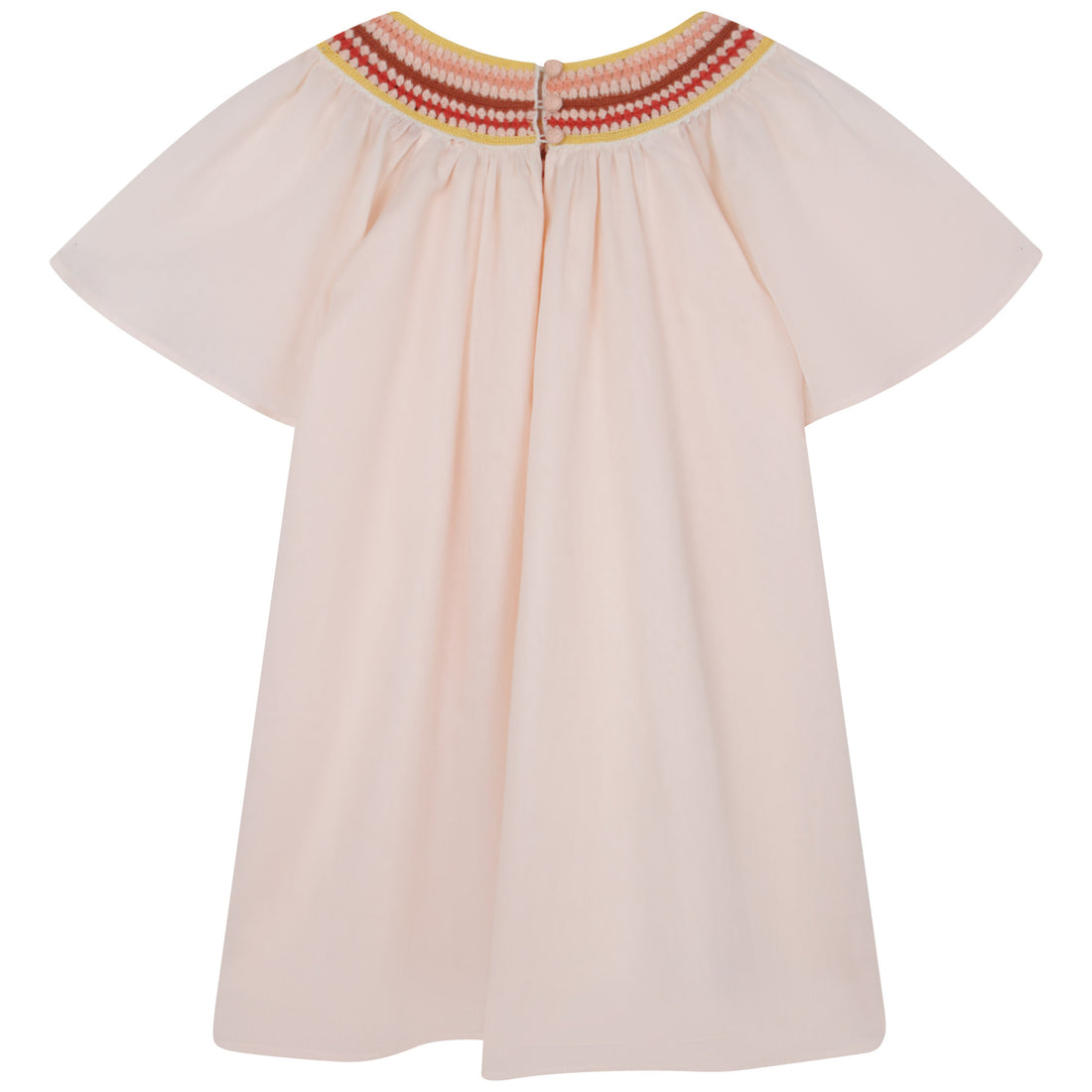 Chloe Pink Short Sleeved Collar Detailed Dress