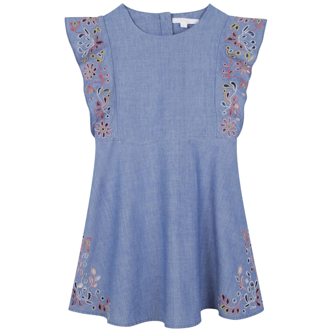 Chloe Denim Embroidered Dress