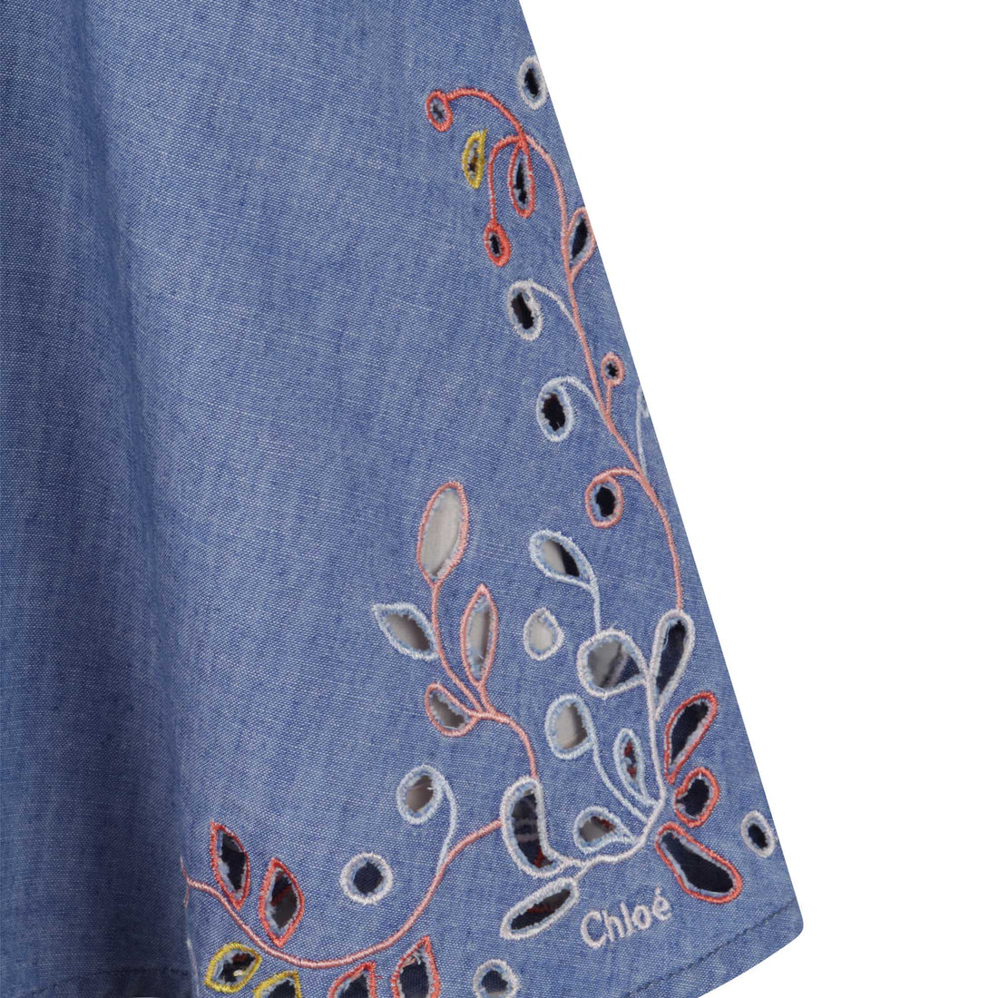 Chloe Denim Embroidered Dress