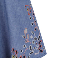 Chloe Denim Embroidered Dress