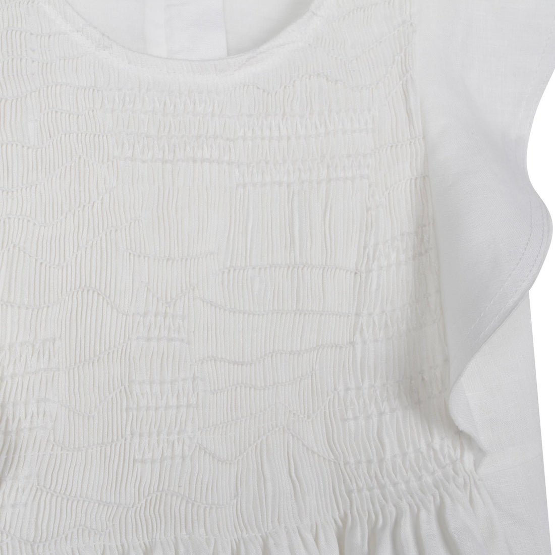 Chloe Ivory Smocked Sleeveless Dress