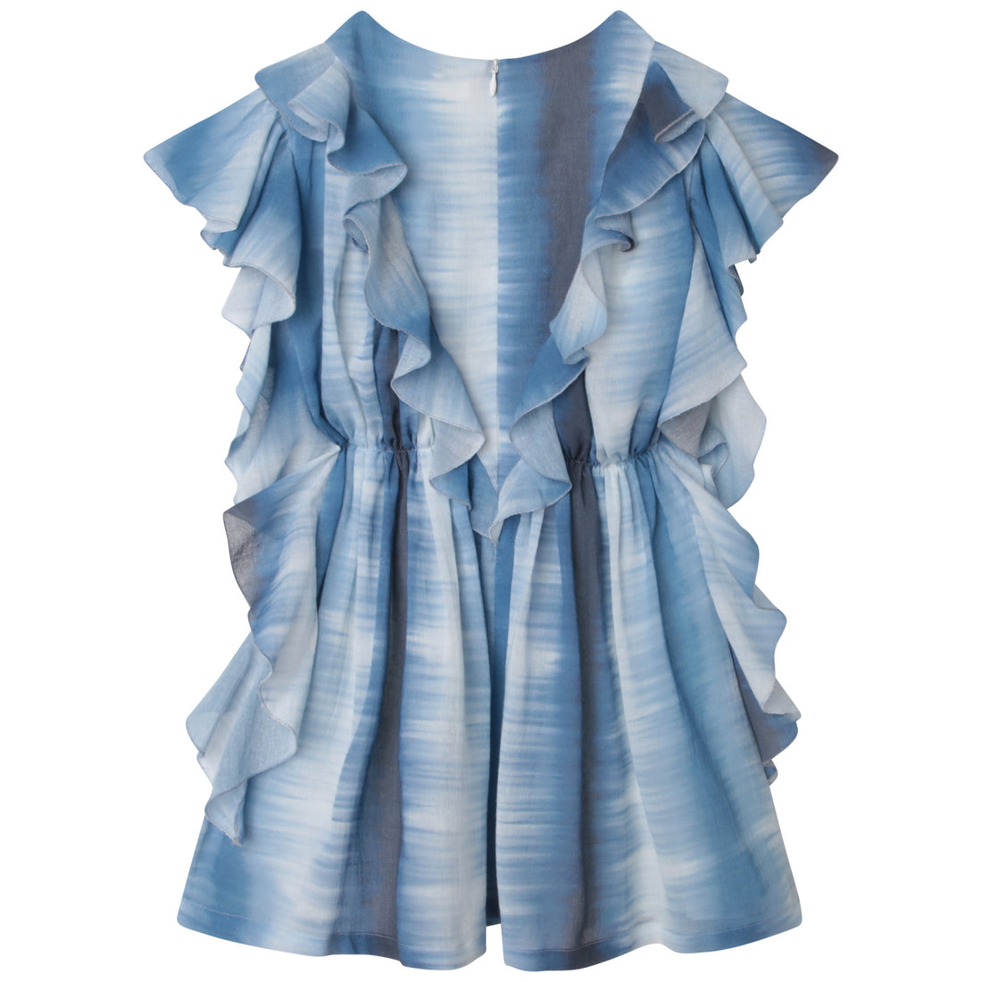 Chloe Blue  White Tie Dye Dress