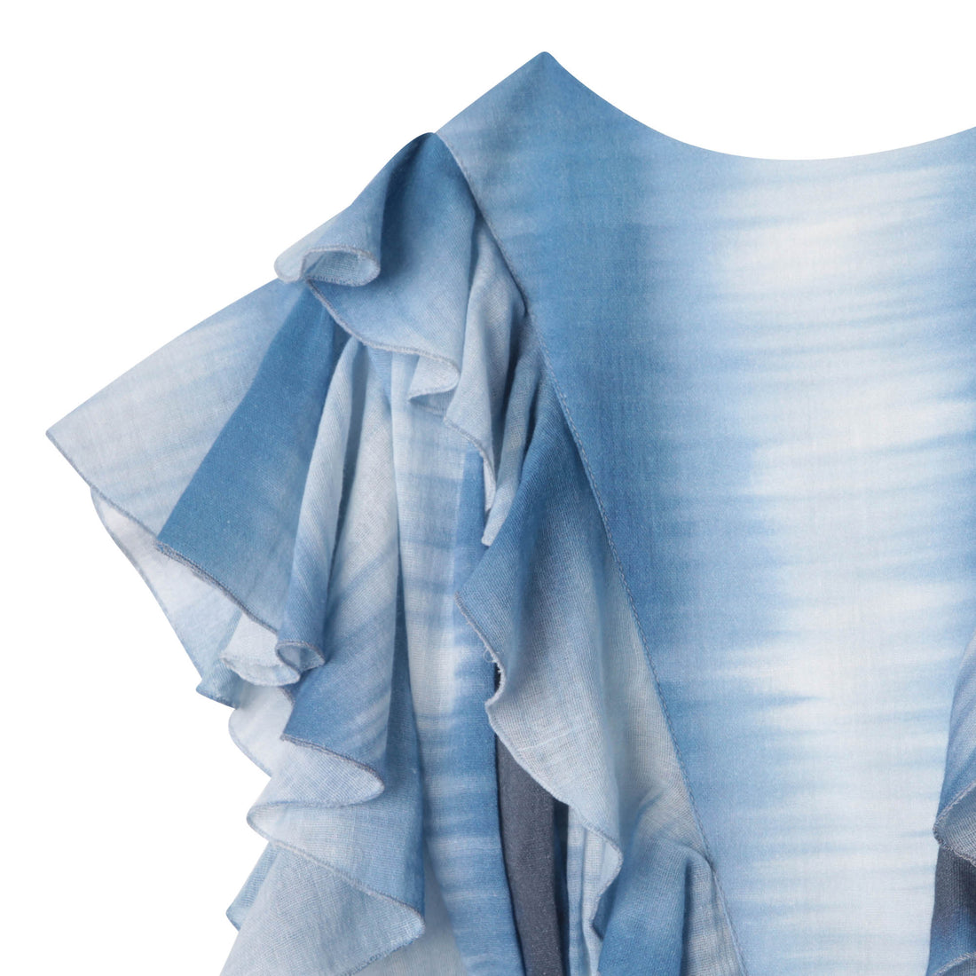 Chloe Blue  White Tie Dye Dress