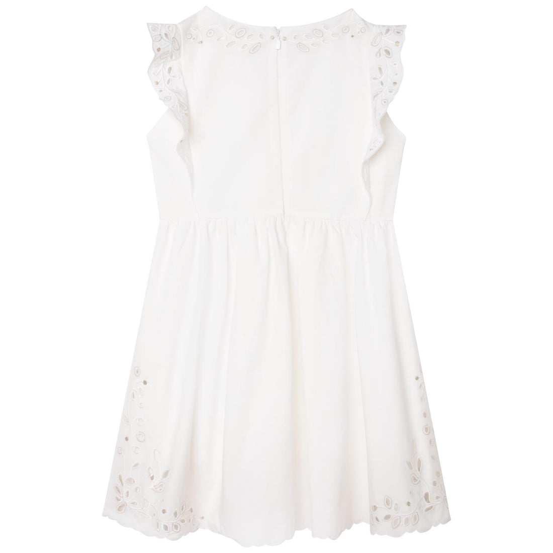 Chloe Offwhite Eyelet Dress