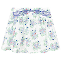 Chloe Blue/Green Floral Silk Skirt