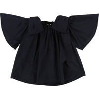 Chloe Navy Shoulder Ties Blouse