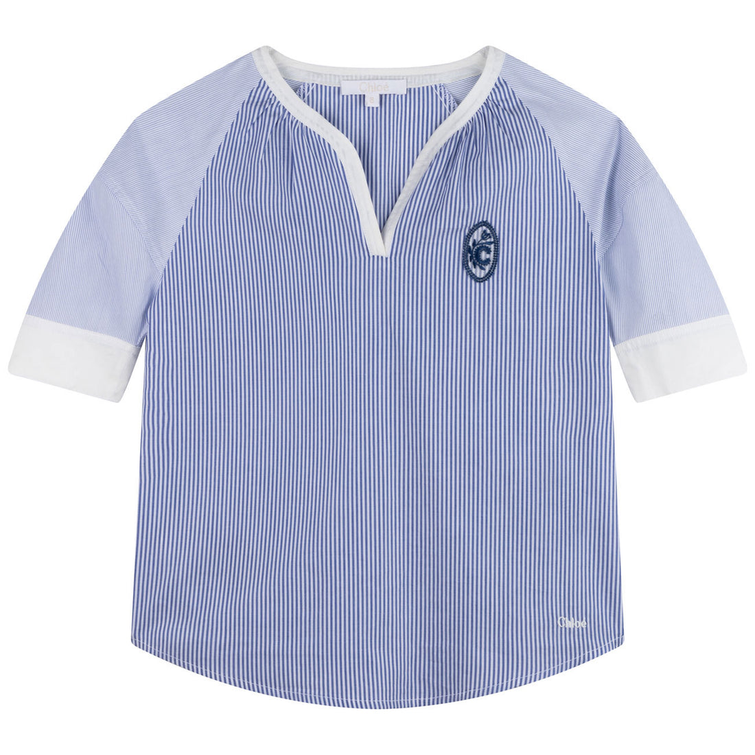 Chloe Blue Striped Blouse