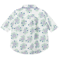 Chloe Blue/Green Floral Silk Blouse