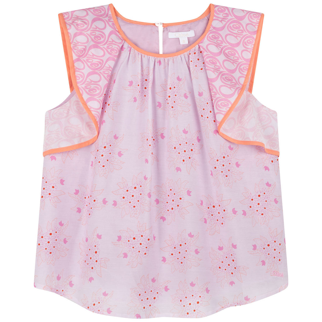 Chloe Hearty Floral Ruffle Blouse