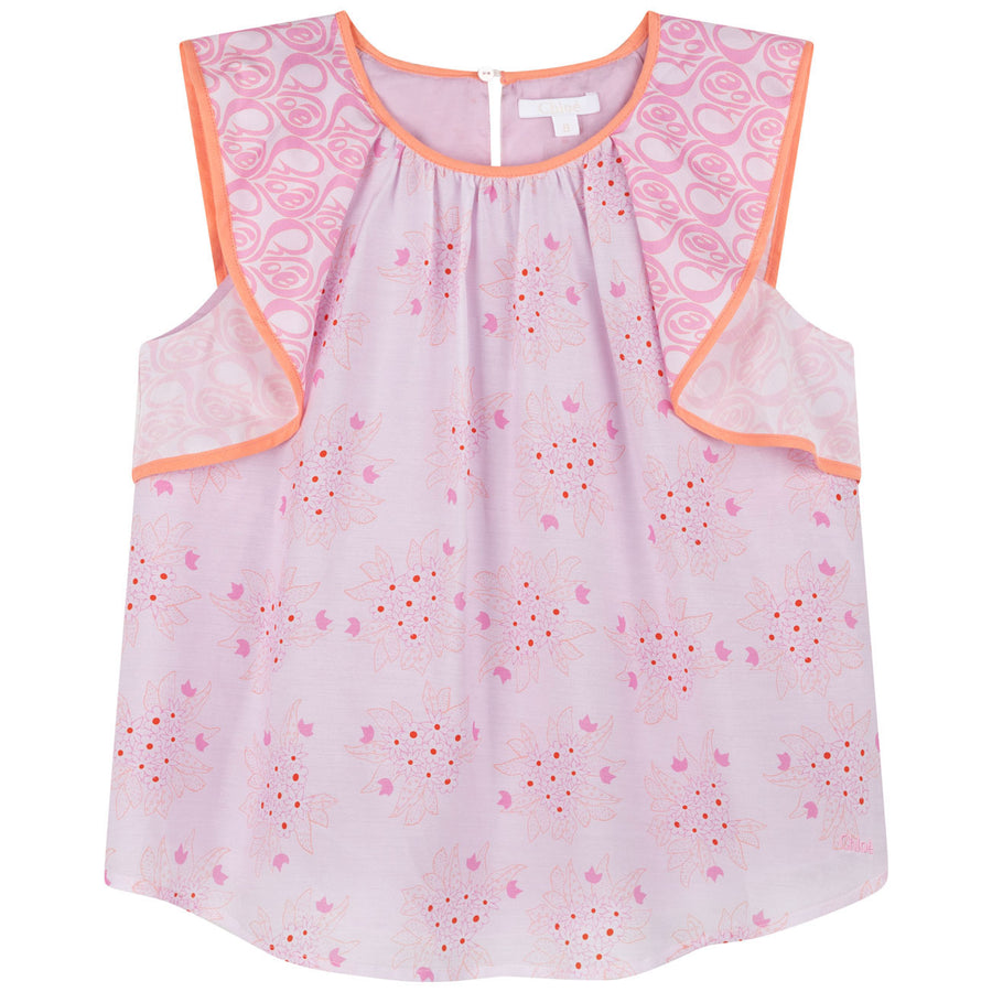 Chloe Hearty Floral Ruffle Blouse