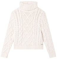 Chloe Ivory Knitted Turtleneck Sweater