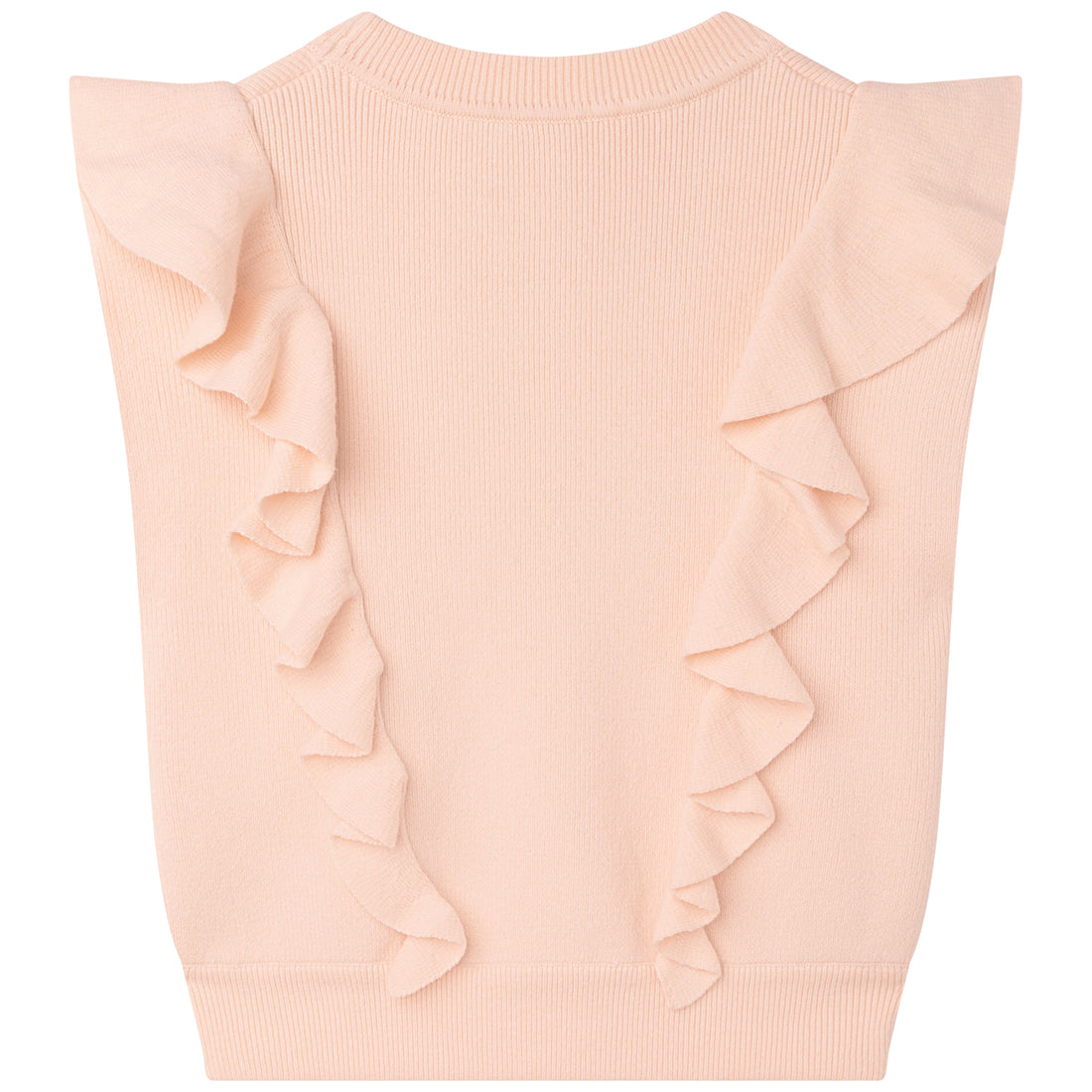 Chloe Pink Knitted Flounce Vest