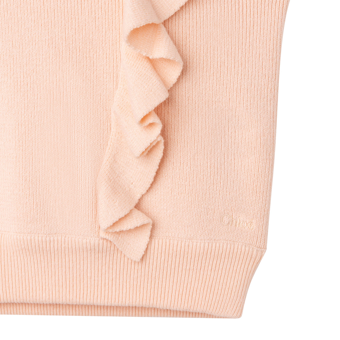 Chloe Pink Knitted Flounce Vest