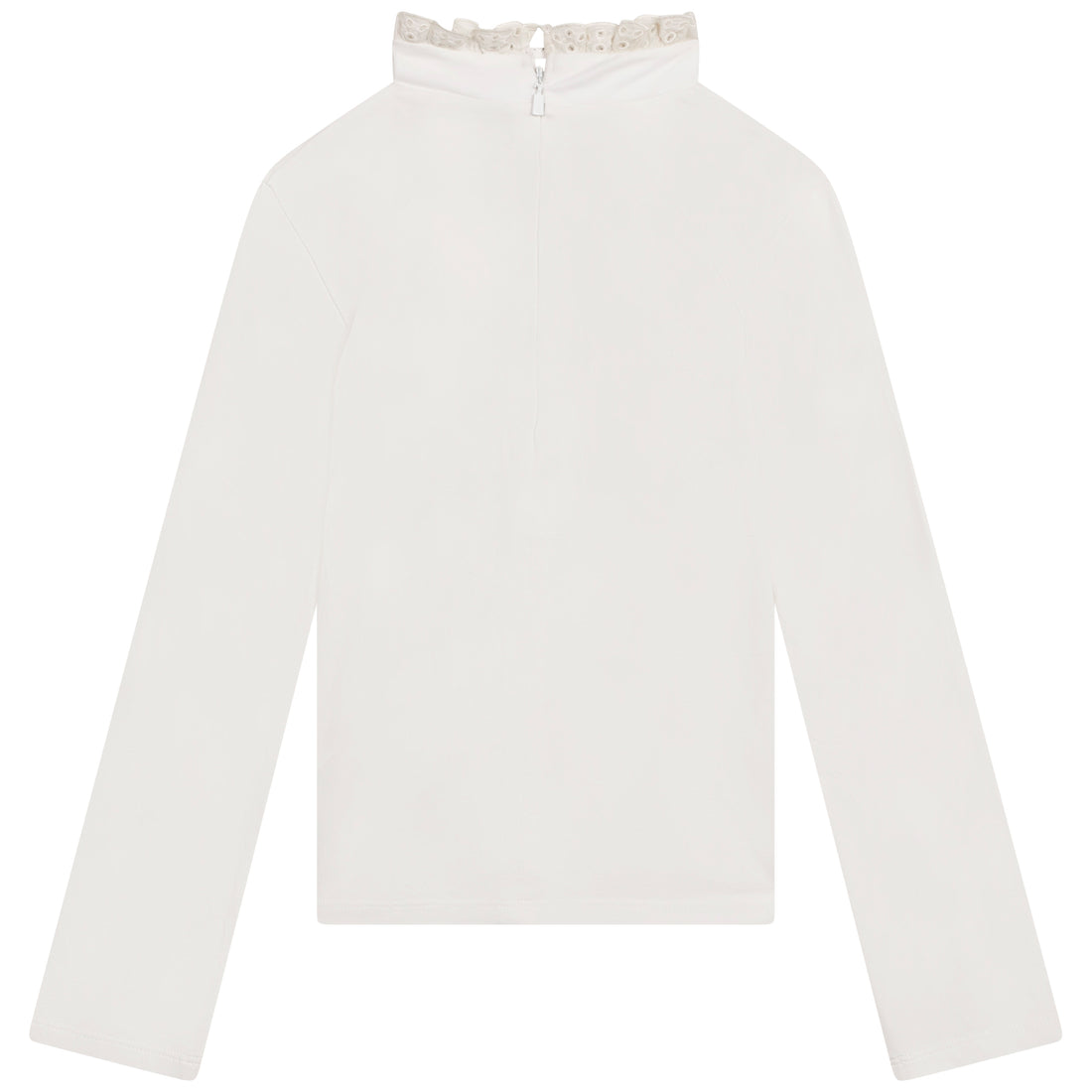 Chloe Off White Thin Mock Neck Tee