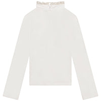 Chloe Off White Thin Mock Neck Tee