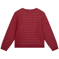 Chloe Pink Scallops Embroidered Sweater