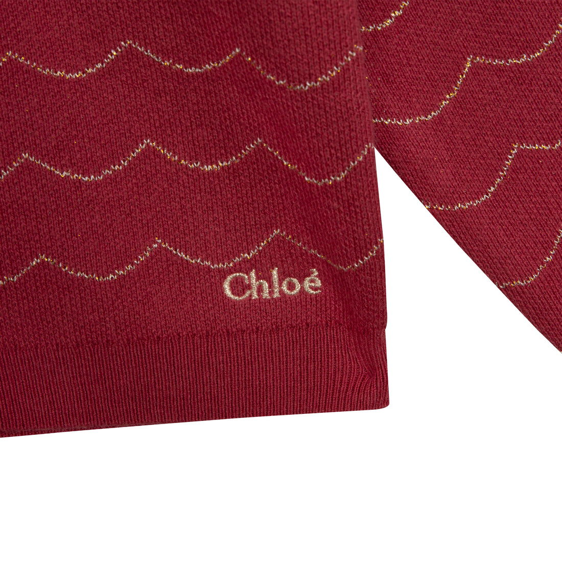 Chloe Pink Scallops Embroidered Sweater