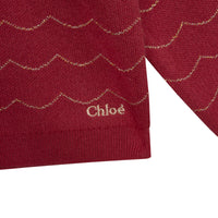 Chloe Pink Scallops Embroidered Sweater