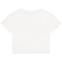 Chloe Offwhite Short Sleeves Graphic Tee-Shirt