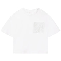 Chloe Offwhite Short Sleeves Pocket Tee-Shirt