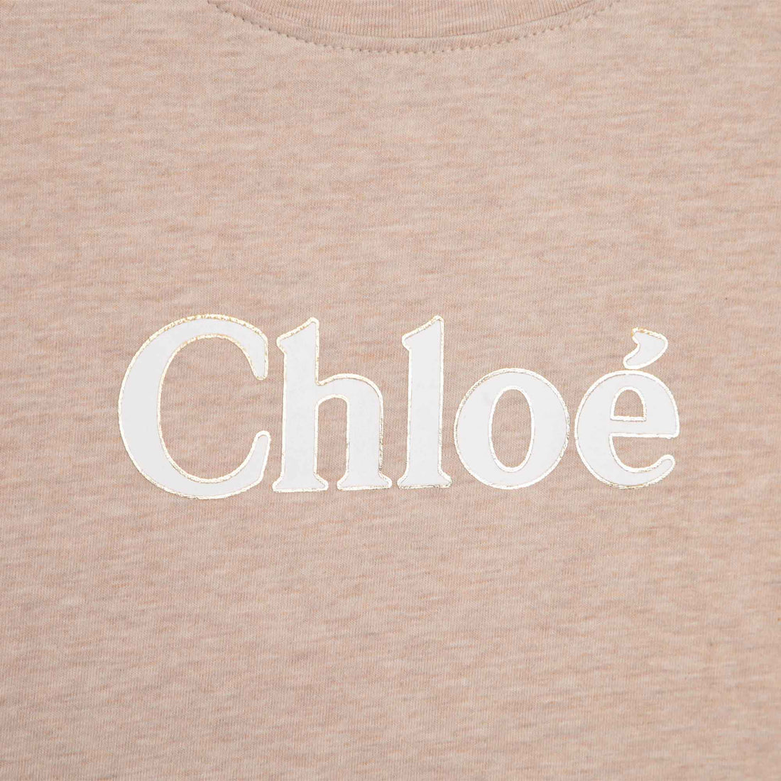 Chloe Beige Marl Short Sleeves Tee-Shirt