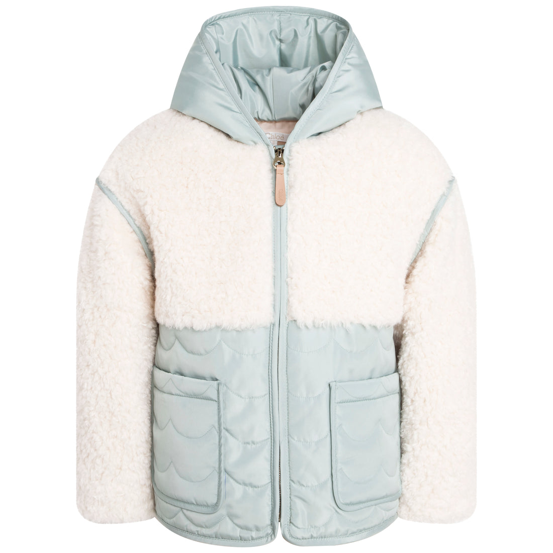Chloe Green Faux Sherling Jacket