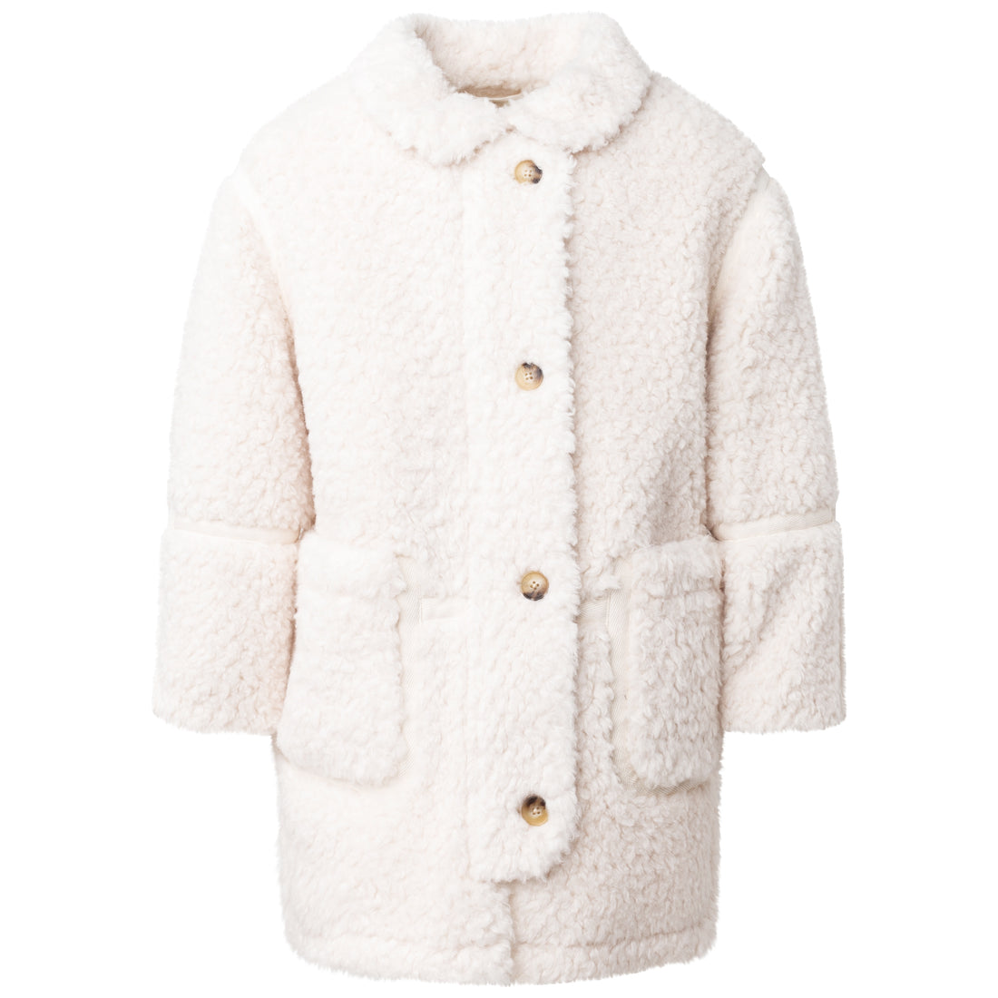 Chloe Ivory Faux Sherling Coat