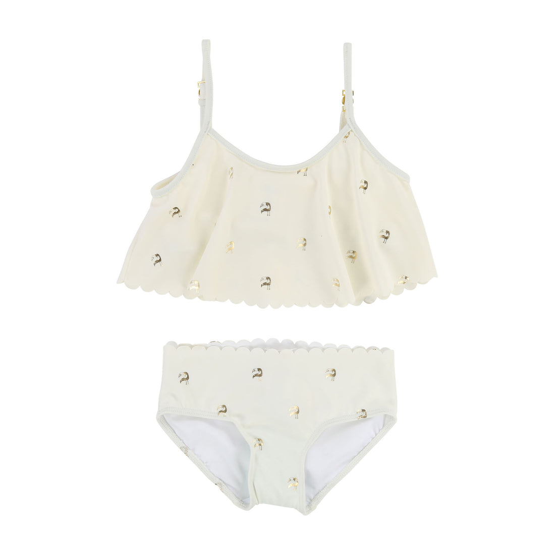 Chloe Off White Toucan Embroidered Bikini