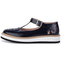 Chloe Navy Mini Me Leather Derbies