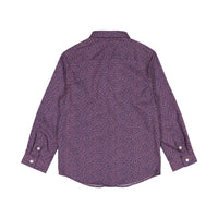 Boys and Arrows Purple Floral Long Sleeve Collar