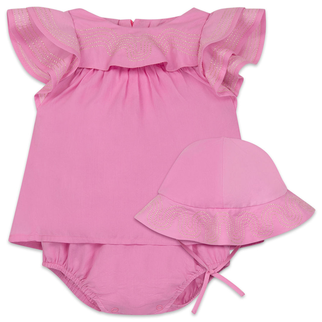 Chloe Cyclamen Percale Baby Dress