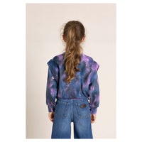Finger in the Nose Carly Dark Purple Tie And Dye Rounded Effect Sweater
