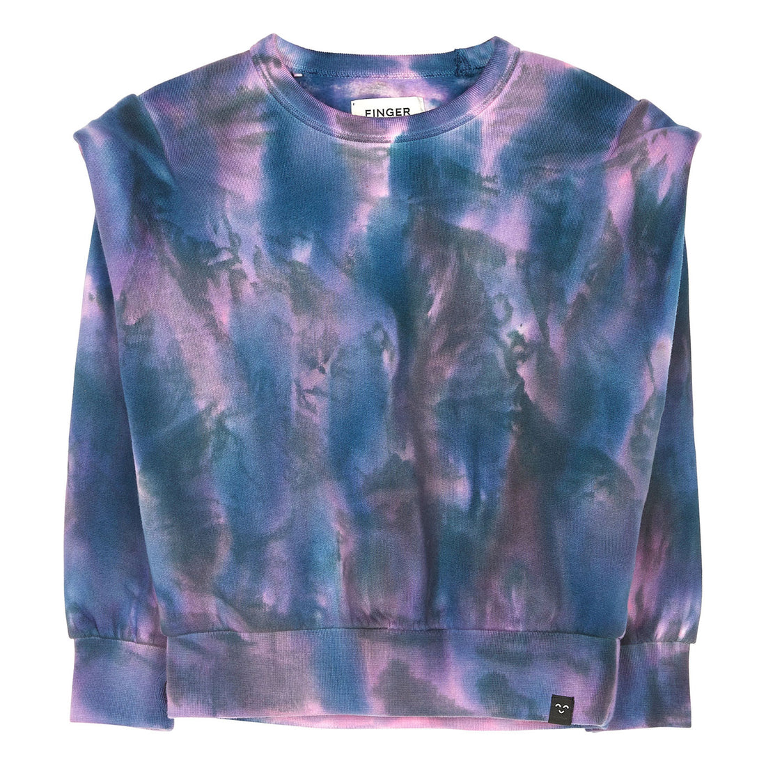 Finger in the Nose Carly Dark Purple Tie And Dye Rounded Effect Sweater