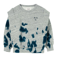Finger in the Nose Heather Grey Tie Dye Crew Neck Sweater