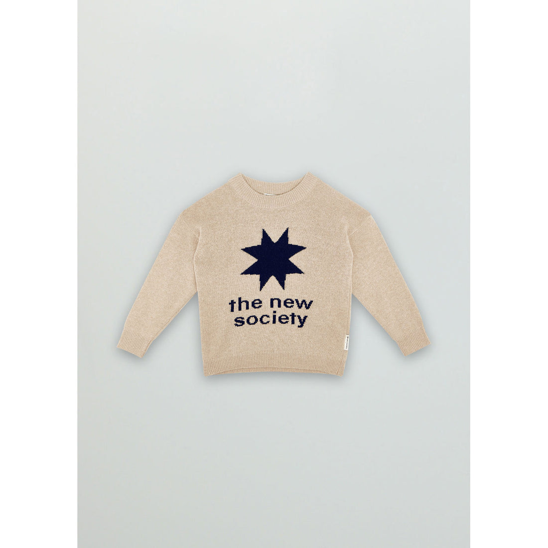 The New Society Sand Cash Logo Sweater