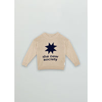 The New Society Sand Cash Logo Sweater