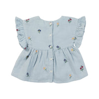 Bonheur du Jour Blue Cassie Baby Blouse