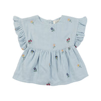 Bonheur du Jour Blue Cassie Baby Blouse