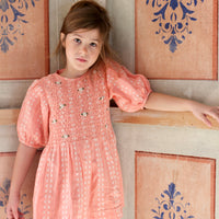 Bonjour Diary Strawberry Vanilla Jacquard Smocks Blouse