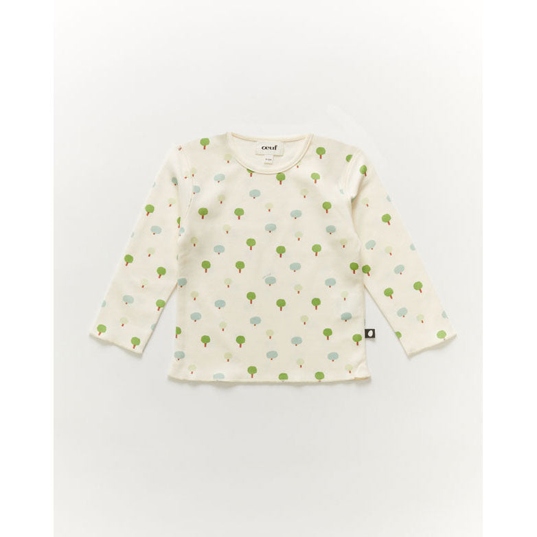 Oeuf Ls Kid Tee-Tree/Gardenia