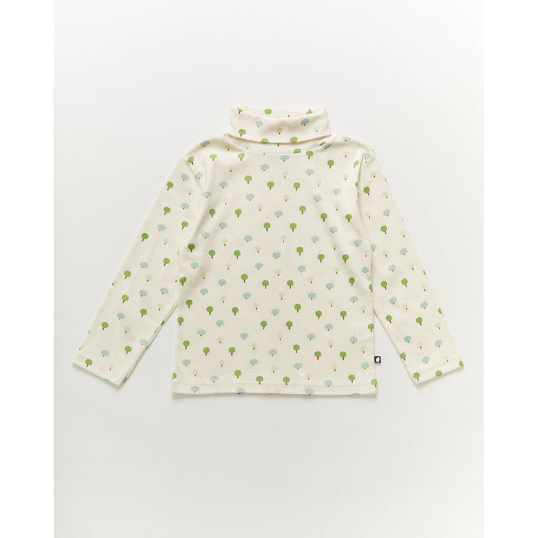Oeuf Printed Turtleneck-Tree/Gardenia