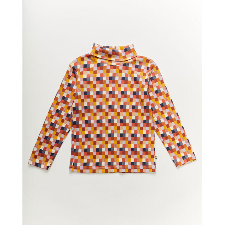 Oeuf Turtleneck-Rose Check