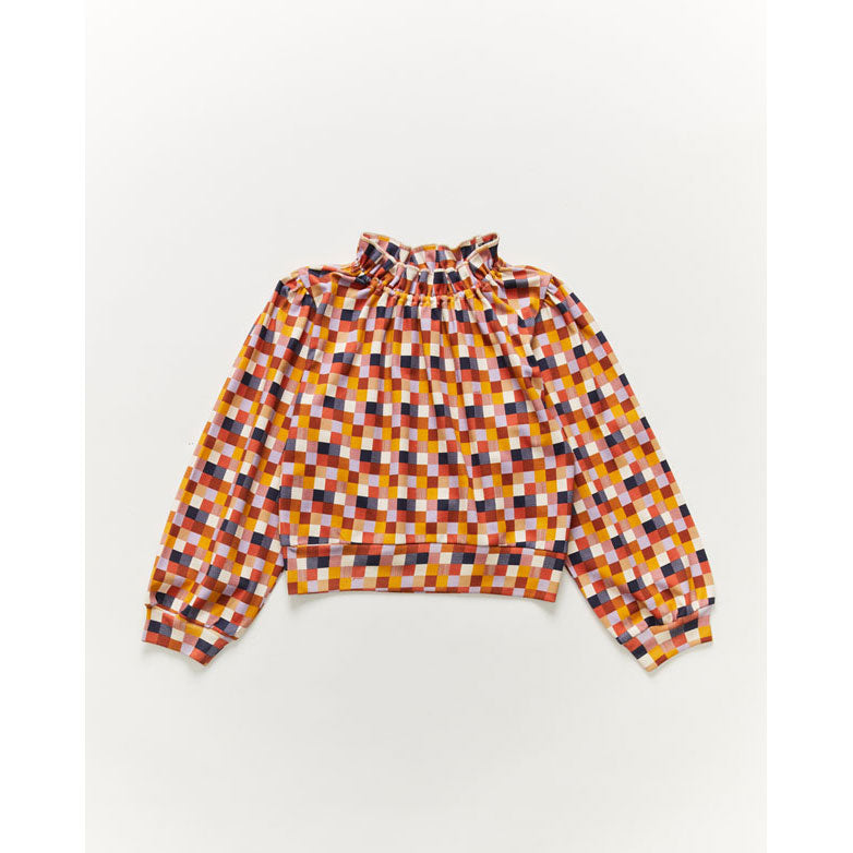 Oeuf Icon Tee Shirt-Rose Check