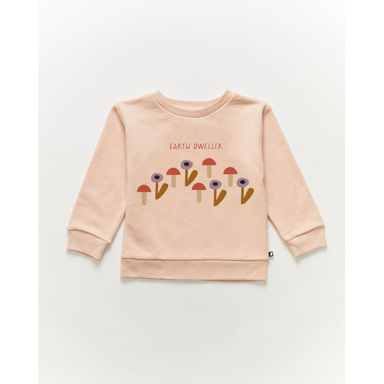 Oeuf Kids Sweatshirt-Earth Dweller/Silver Peony