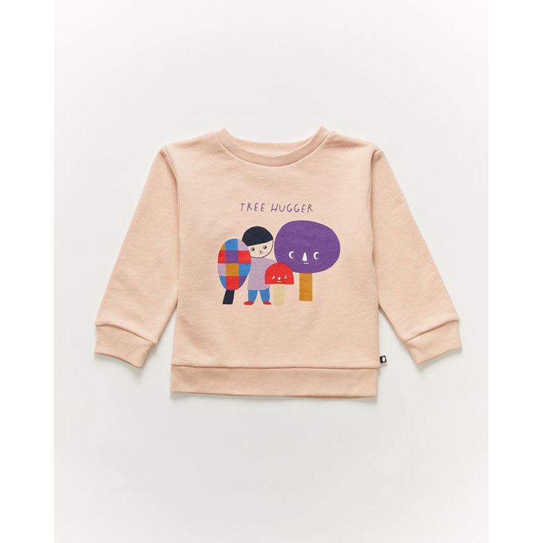 Oeuf Kids Sweatshirt-Tree Hugger/Silver Peony