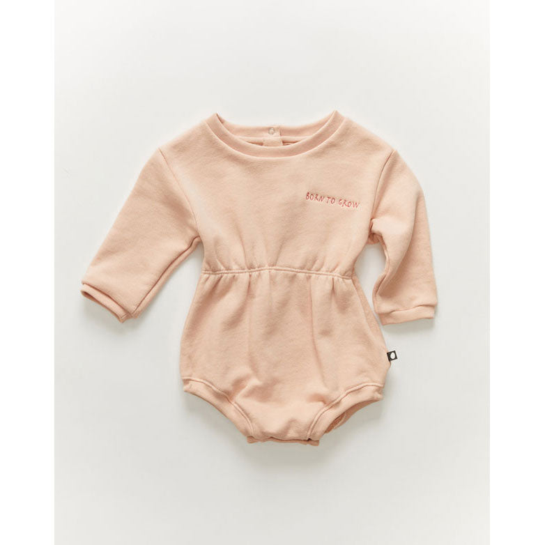Oeuf Terry Onesie-Silver Peony
