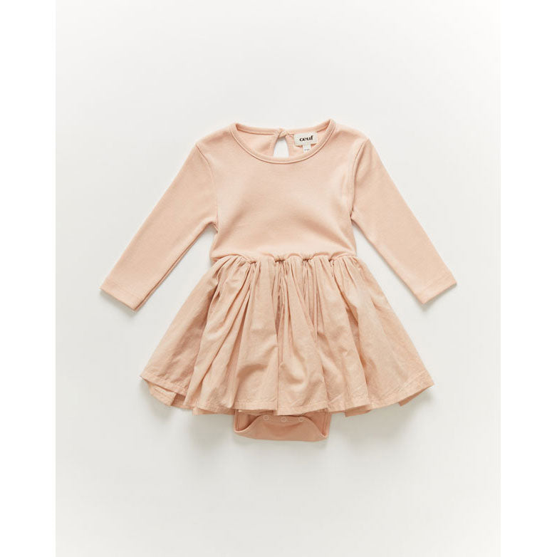 Oeuf Baby Flouncy Dress-Silver Peony