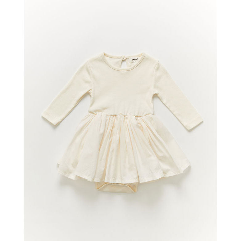 Oeuf Baby Flouncy Dress-Gardenia